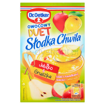 Dr.Oetker Słodka Chwila Owocowy Duet Jabłko-Gruszka Kisiel Z Kawałkami Owoców 31,5 G