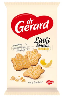 Dr Gerard Ciastka Listki Kruche, maślane z polewą kakaową, 165g