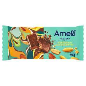 Czekolada Ameli Mleczna Z Orzechami Arachidowymi 90 G