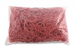 Office Products Gumki recepturki średnica 60mm, 1,5x1,5mm, 60% kauczuku, 1000g, zgrzewka, czerwone