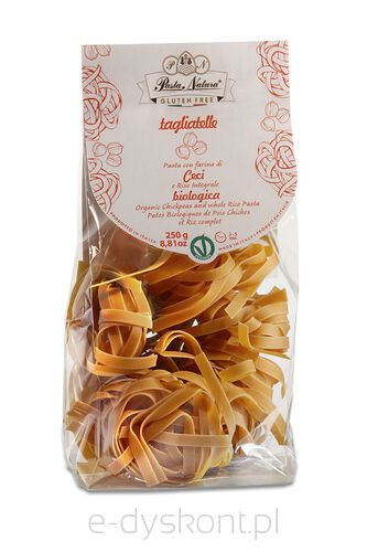 Makaron (Z Ciecierzycy I Brązowego Ryżu) Tagliatelle Bezglutenowy Bio 250 G - Pasta Natura [BIO]