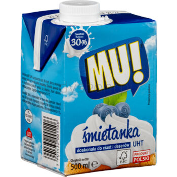 Śmietanka UHT 30% MU! 500ml Wart Milk