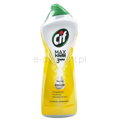 Cif Mleczko do czyszczenia Max Power 3 Action Cytryna, z wybielaczem, 1001g