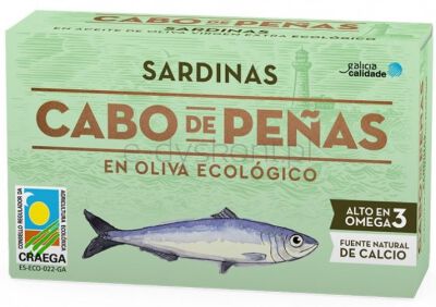 Cabo De Penas Sardynki W Ekologicznej Oliwie Z Oliwek 120 G