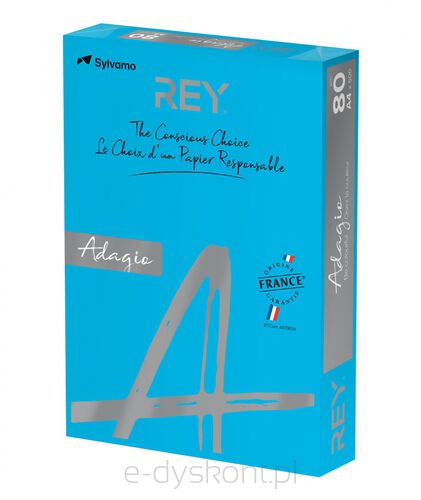 Papier ksero REY ADAGIO, A4, 80gsm, 51 ciemny niebieski intense *RYADA080X420 R200