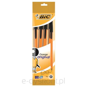 BiC Orange® Original długopis czarny pouch 4 szt.