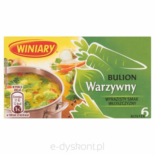 Winiary Bulion Warzywny 60G (6 Sztuk)