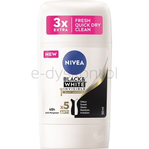 Nivea Antyperspirant Black White Silky Smooth Stick 50 Ml