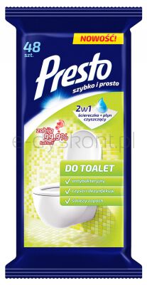 Presto Ściereczki gospodarcze do toalet, 48szt., białe