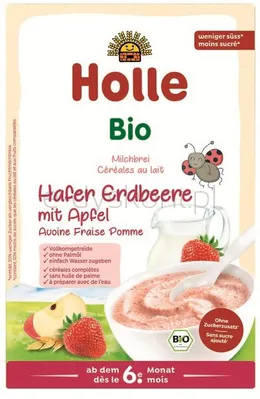 Kaszka mleczna pełnoziarnista owsiana truskawkowo-jabłkowa od 6 miesiąca życia BIO 250 g