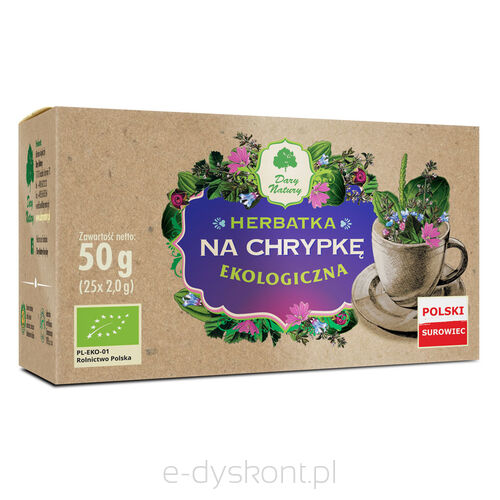 Herbatka Na Chrypkę Bio (25 X 2 G) 50 G - Dary Natury [BIO]