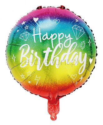 Part Go Balon Happy Birthday, 45cm, 1 szt., mix kolorów