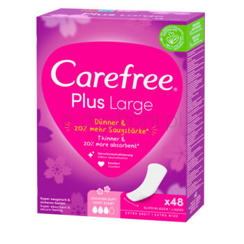 Carefree Plus Large Light Scent, Wkładki higieniczne 48 szt.