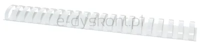 Grzbiety do bindowania OFFICE PRODUCTS, A4, 38mm (350 kartek), 50 szt., białe