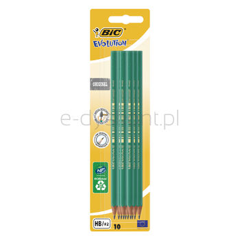 Bic ołówek grafitowy Evolution Original 650 bez gumki blister 10 szt.