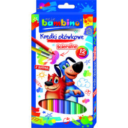 Moje Bambino Kredki szkolne ścieralne 12 kol.  4