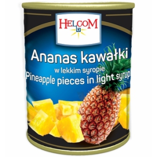 *Helcom Ananas Kawałki W Lekkim Syropie 580Ml
