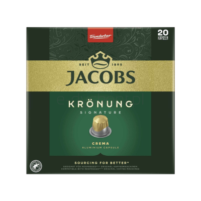 Jacobs Kawa Mielona Kronung Crema w kapsułkach 20 sztuk