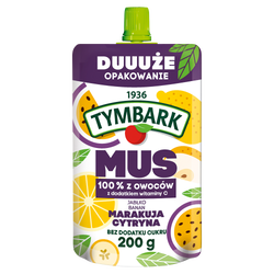 Tymbark Mus 100% Jabłko Banan Marakuja Cytryna 200 G