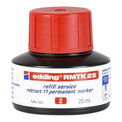 Edding Tusz Do Uzupełniania Markerów Permanentnych Etract 11 E-Rmtk 25, Czerwony 