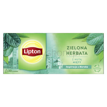 Lipton Herbata zielona, z nutą mięty, 20 torebek