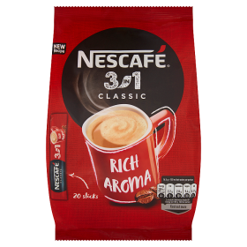 Nescafe 3In1 Classic Rozpuszczalny Napój Kawowy 330 G (20 X 16,5 G)