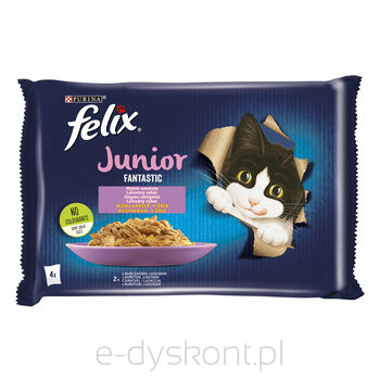 Felix Fantastic Mp Junior Kurczak, Łosoś 4X85G = 340G