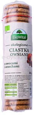 Ciastka Owsiane Z Owocami I Orzechami Bio 250 G