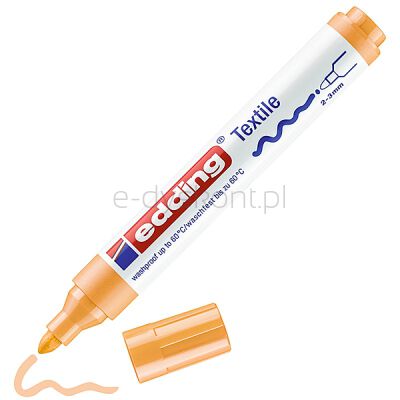Edding Marker tekstylny e-4500 2-3 mm, jasnopomarańczowy [BIURO]