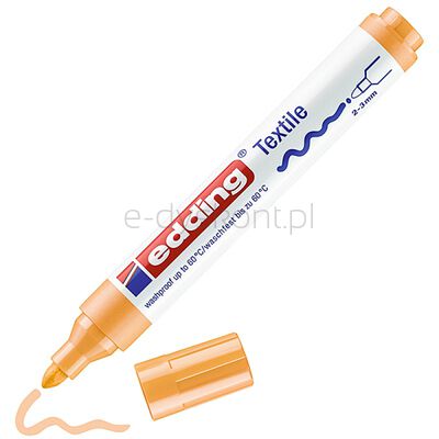 Edding Marker tekstylny e-4500 2-3 mm, jasnopomarańczowy [BIURO]