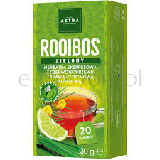 Astra Rooibos zielony z trawą cytrynową i limonką 20 torebek ekspresowa