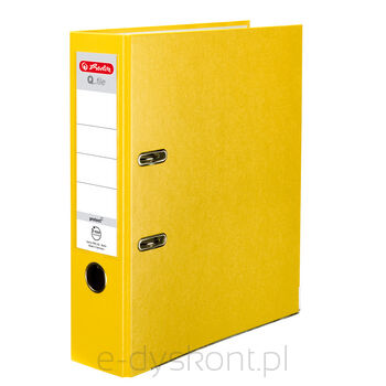 Segregator Herlitz A4 8 cm żółty Q.file