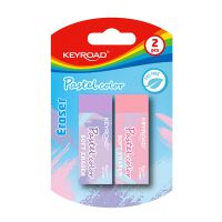 Keyroad Gumka do ścierania, 2szt, blister, pastelowe kolory, mix kolorów [BIURO]