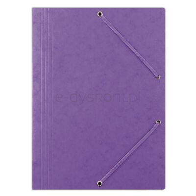 Donau Teczka Z Gumką Preszpan, A4, 390Gsm, 3-Skrz., Fioletowa 