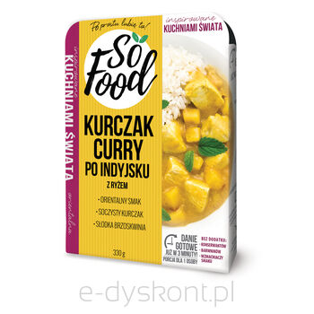 So Food Kurczak Curry Po Indyjsku Z Ryżem. 330 G 