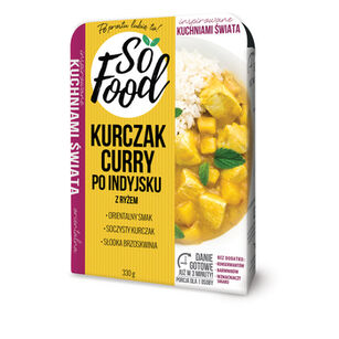 So Food Kurczak Curry Po Indyjsku Z Ryżem. 330 G 