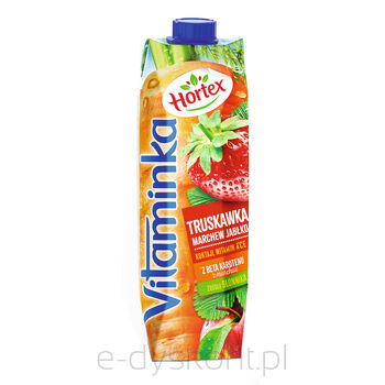 Hortex Vitaminka Jabłko, Marchew, Truskawka Sok Karton 1L