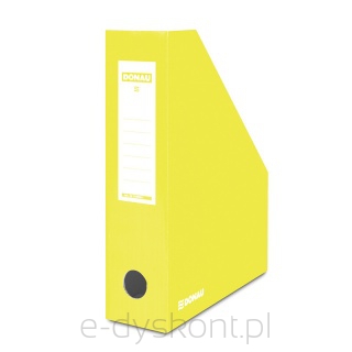 Pojemnik na dokumenty DONAU, karton, ścięty, A4/80mm, lakierowany, żółty