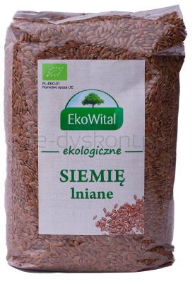 Ekowital Len Brązowy (Siemię Lniane) Bio 500 G