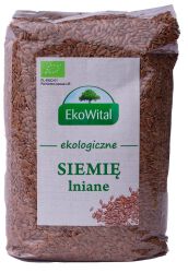 Ekowital Len Brązowy (Siemię Lniane) Bio 500 G