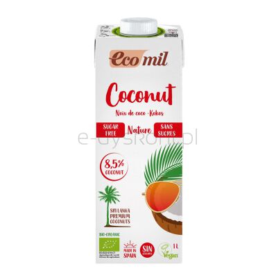 Ecomil Napój Kokosowy Bez Cukru Bezgl. Bio 1 L