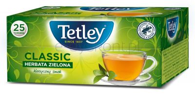 Tetley Herbata Classic, zielona, 25 torebek