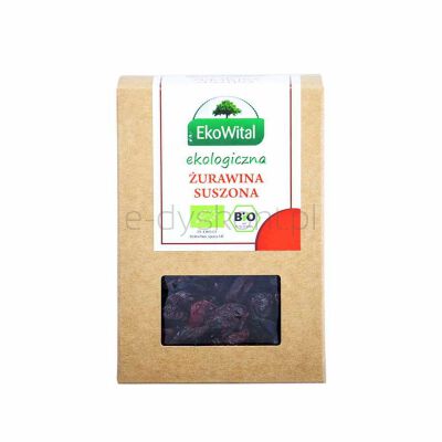 Ekowital Żurawina Suszona (Słodzona Cukrem Trzcinowym) Bio 125 G
