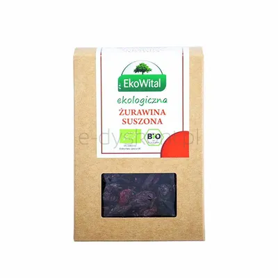 Żurawina suszona (słodzona cukrem trzcinowym) BIO 125 g