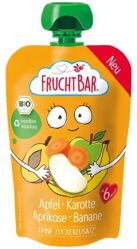 Fruchtbar Mus jabłko, marchew, morela, banan powyżej 6 miesięcy BIO 100 g