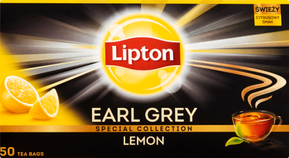 Lipton Herbata Earl Grey Lemon 50 Torebek 