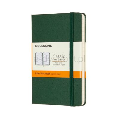 Moleskine Notes Classic P (9x14 cm) w linie, twarda oprawa, myrtle green, 192 strony, zielony