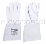 Rękawice spawalnicze DONAU SAFETY DS-WELTIG, TIG, skóra kozia, rozm. 9/L, biało-szare - 4