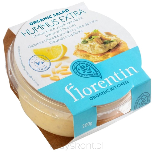 Hummus Ekstra Z Orzeszkami Piniowymi Bezglutenowy Bio 200 G - Florentin [BIO]