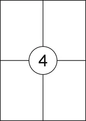 Etykiety OFFICE PRODUCTS, 105x148mm, białe, 100 ark.